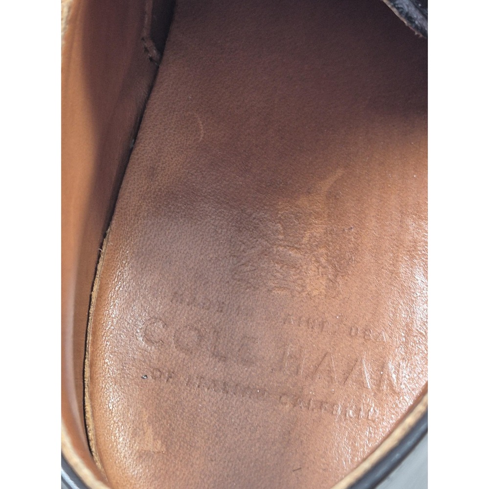Cole Haan Shoes Mens Size 9 Black Cap Toe Oxford Dress Leather Made In USA - Picture 5 of 11